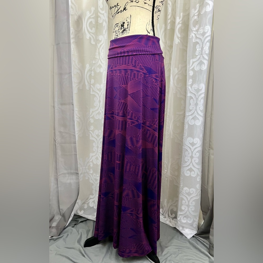 LuLaRoe Fold Over Waist Stretch Maxi Skirt